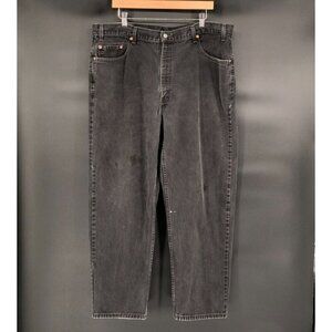 Vintage Levis Men's 550 Relaxed Fit Jeans W42 L30 Black Canada Red Tab Y2k 2001